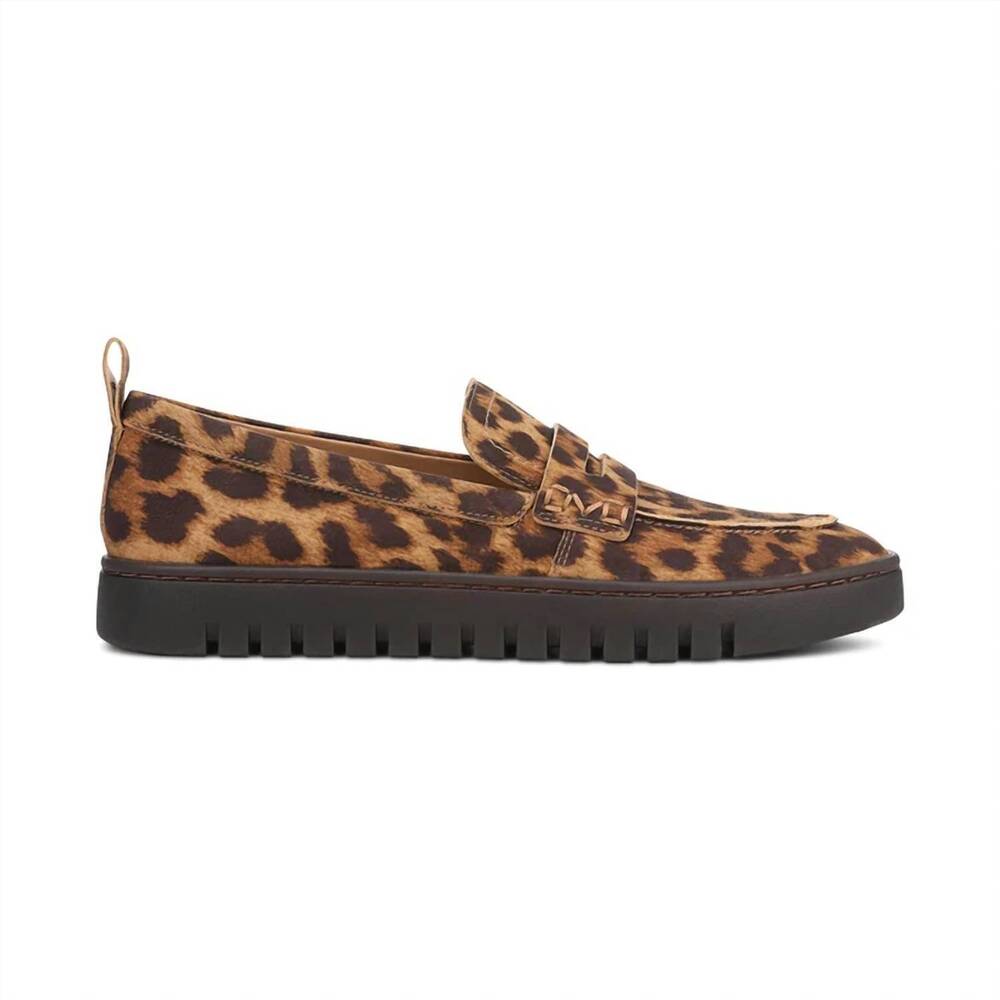 NEW VIONIC women's uptown loafer in tan leopard